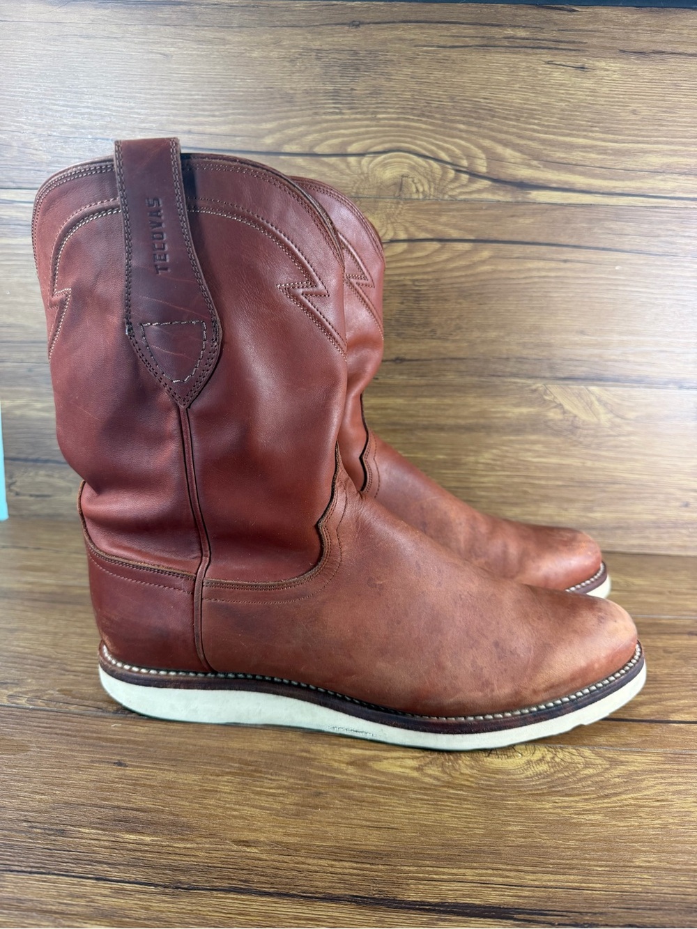 Tecovas The Knox Roper Boots Men’s 12D Cowhide Leather Vibram Wedge Sole